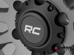 Custom Wheels (1) - Rough Country - 87 Series - Gray w/ Black Ring - 17 x 8.5 / 6 x 5.5 / +0